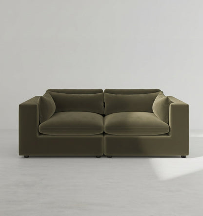 Makhmudov Loveseat Sofa, Two Seater Sofa, Velvet