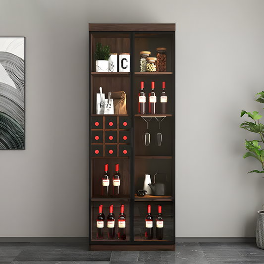 Silen Cocktail Drinks Cabinet, Drink Cabinet, Wine Cabinet, Wood & Glass-Weilai Concept-Weilai Concept