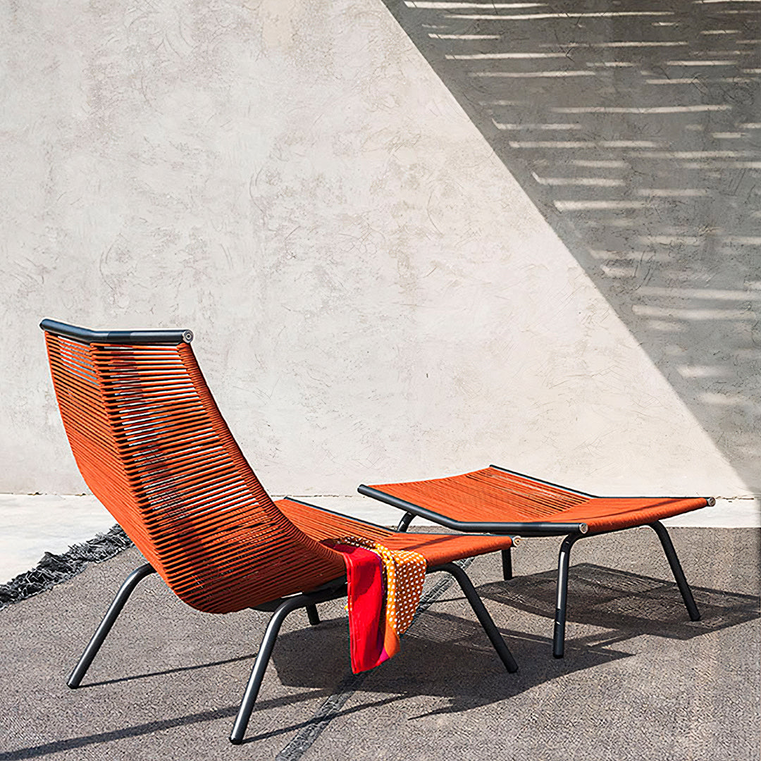 Iqbal Outdoor Lounge Chair With Footstool