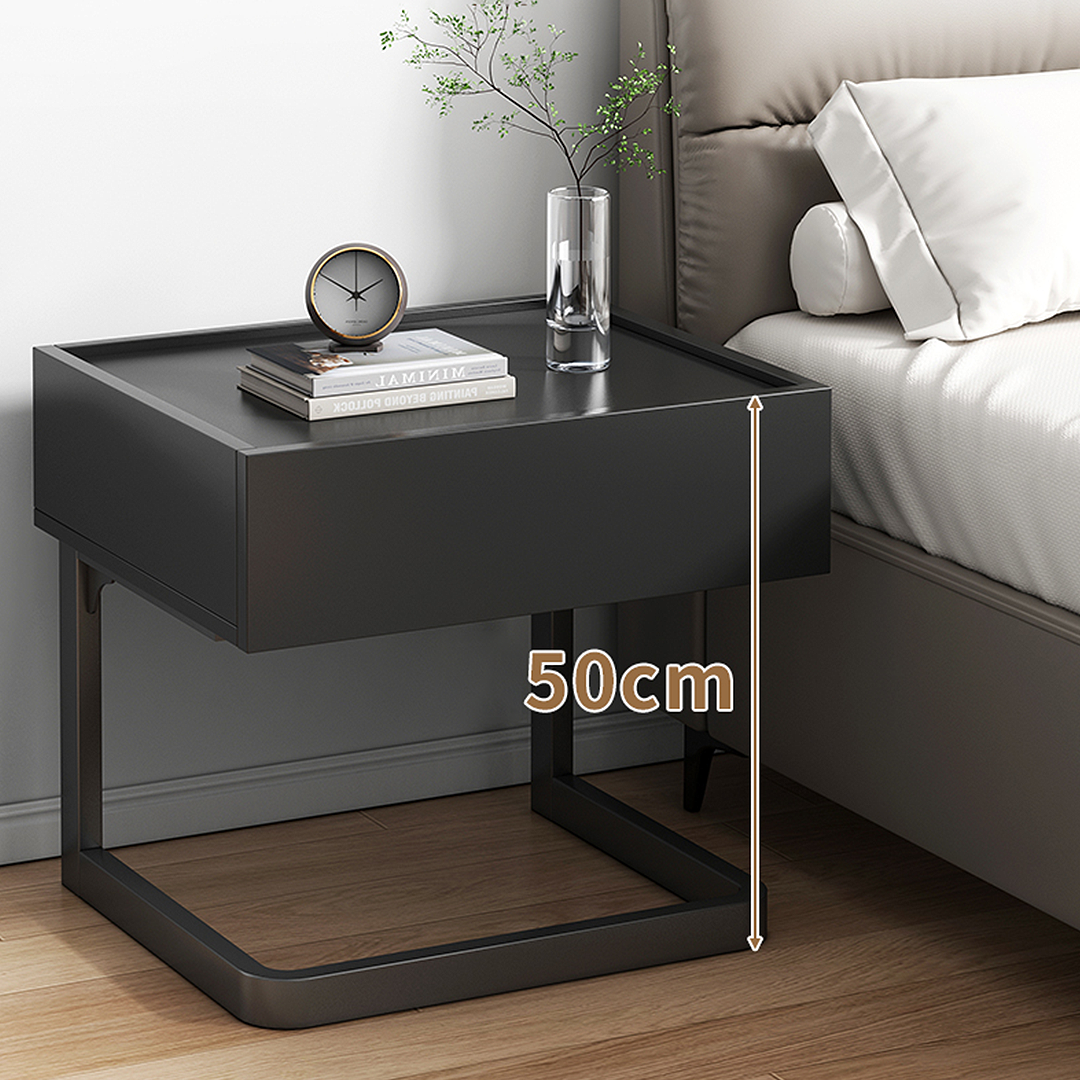 Romina Dark Bedside Table-Weilai Concept-Weilai Concept