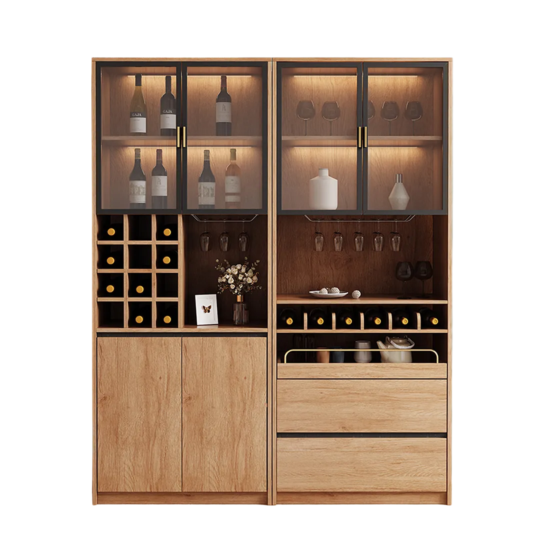 miranda tall wine cabinet, solid wood storage cabinet