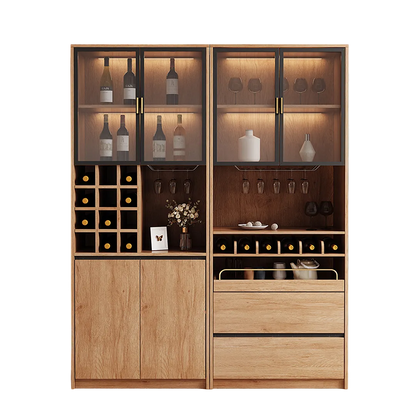 miranda tall wine cabinet, solid wood storage cabinet