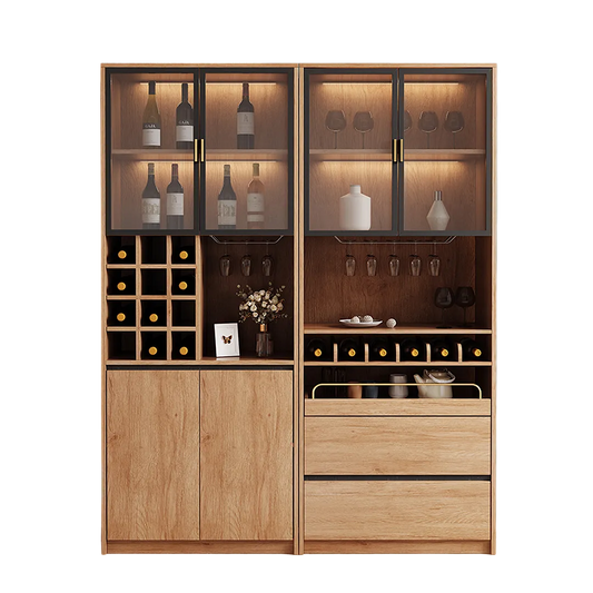 miranda tall wine cabinet, solid wood storage cabinet