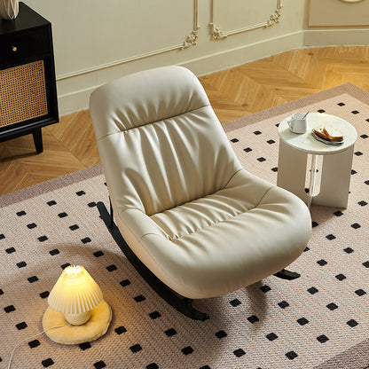 Lutz Rocking Chair With Footstool, Leather