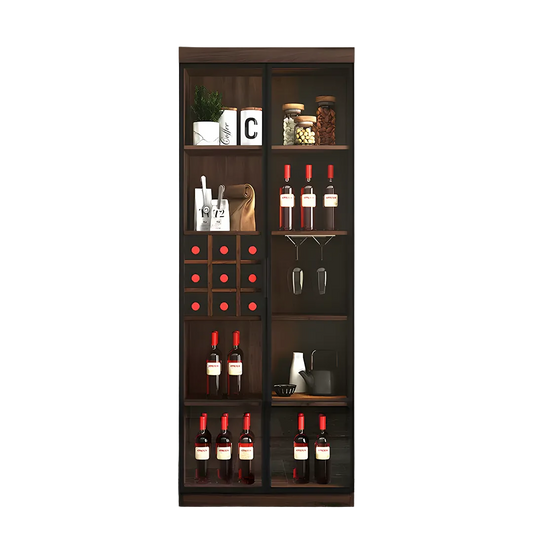 silen cocktail drinks cabinet, drink cabinet, wine cabinet, wood & glass storage cabinet
