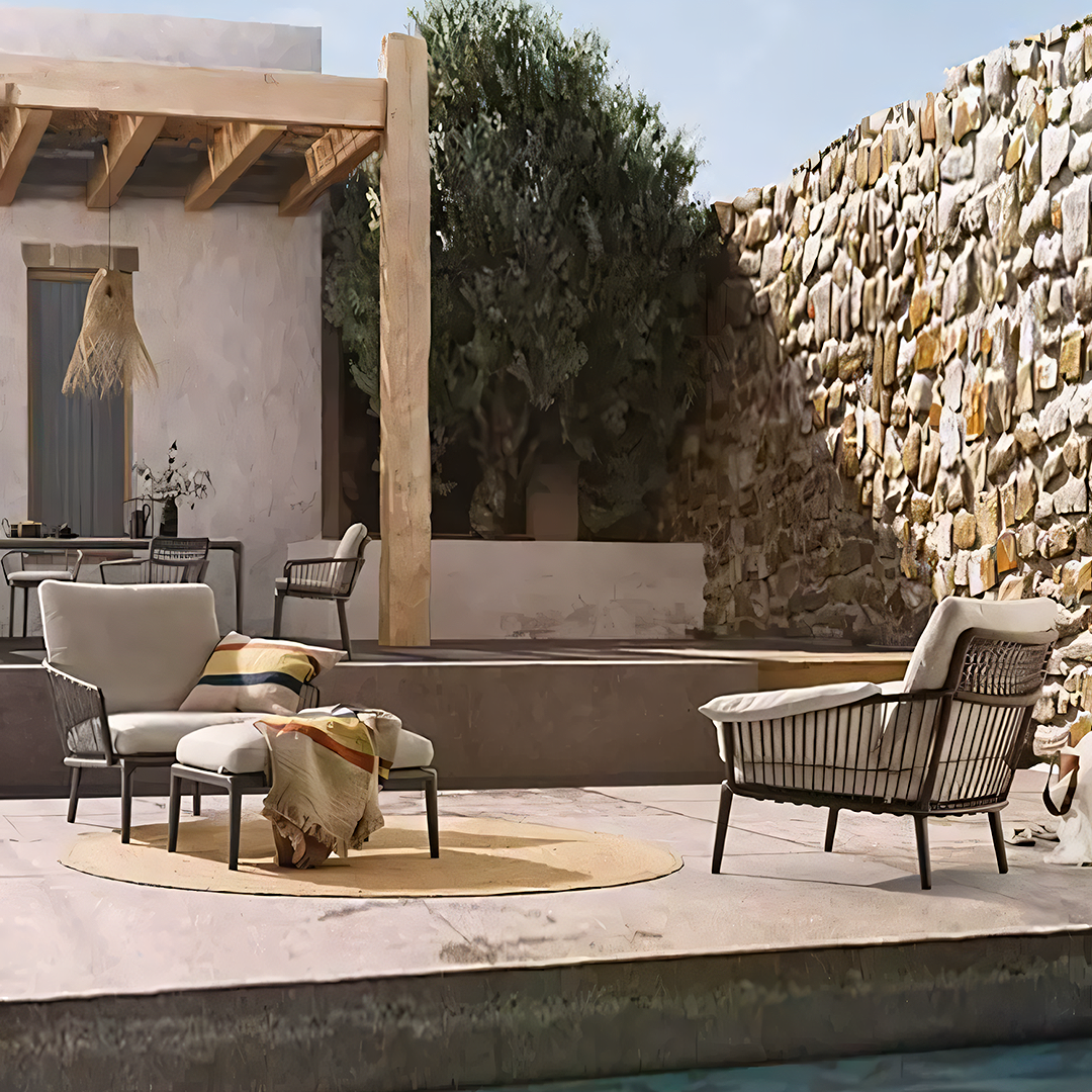 Orpheus Outdoor Lounge Chair Set, Rattan-Weilai Concept-Weilai Concept