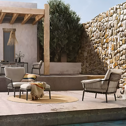 Orpheus Outdoor Lounge Chair Set, Rattan-Weilai Concept-Weilai Concept