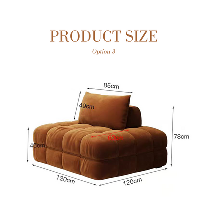 Paloma French Two Seater, Three Seater, Modular Sofa, Velvet-Weilai Concept-Weilai Concept
