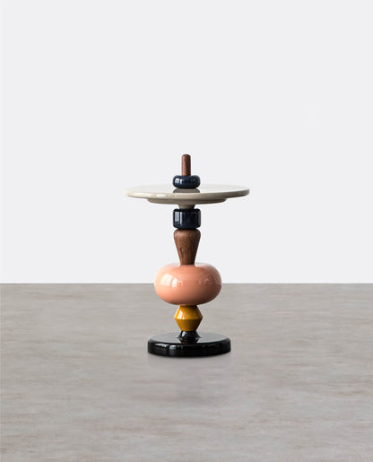 holborn pearls round side table coffee table in living room