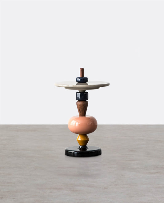 holborn pearls round side table coffee table in living room