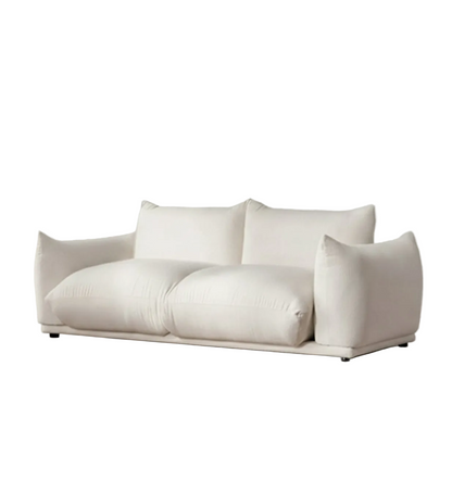 isabella two seater, three seater sofa, boucle or velvet, white in modern living room