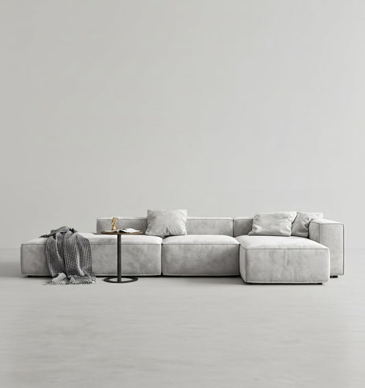 yetta three seater, four seater sofa, corner sofa, grey velvet in modern living room
