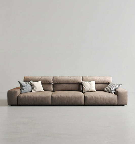montgomery three seater / four seater corner sofa, leathaire in modern living room