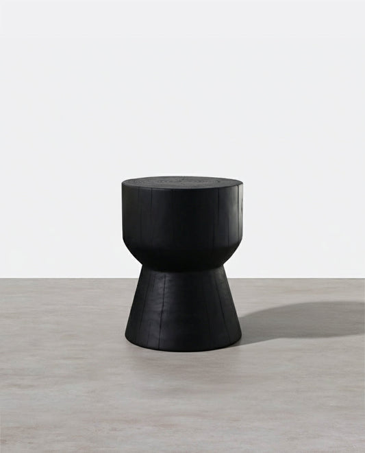 R86 Side Table, Black Oak