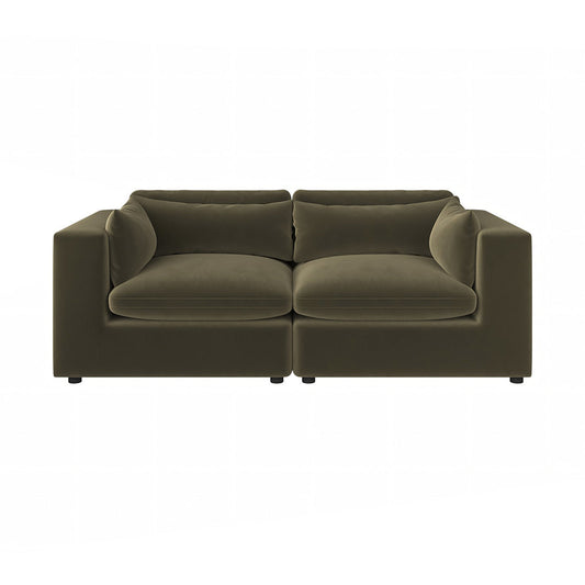 makhmudov loveseat sofa, two seater sofa, velvet in modern living room