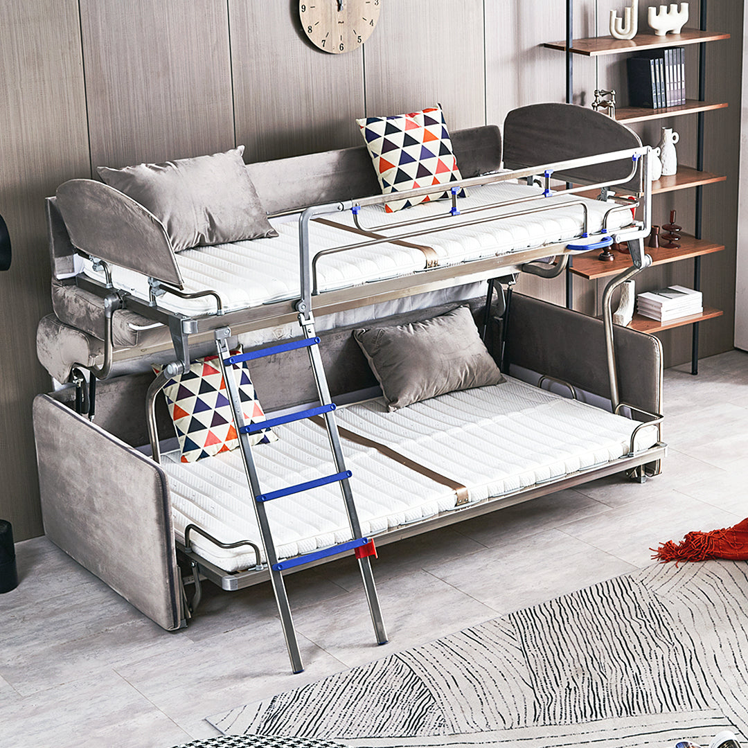 Ramos Two Seater Sofa Bed, Bunk Bed, Flannelette-Weilai Concept-Weilai Concept