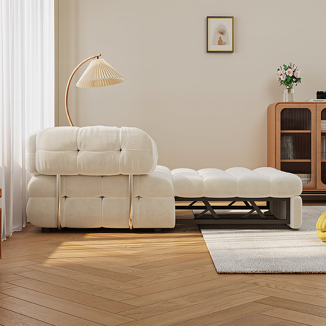 Rojas Single Sofa Bed, Armchair Sofa Bed, Cream-Weilai Concept-Weilai Concept