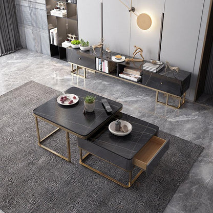 Lorelei Nesting Coffee Table Set, Sintered Stone-Weilai Concept-Weilai Concept