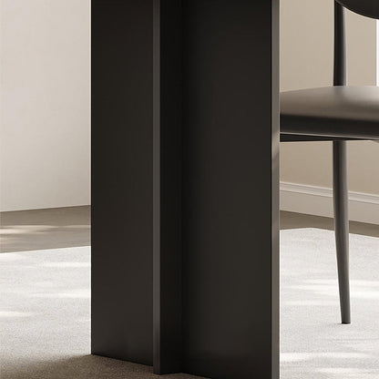 Hasegawa Dining Table, Sintered Stone With Black Legs