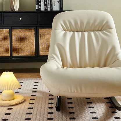 Lutz Rocking Chair With Footstool, Leather