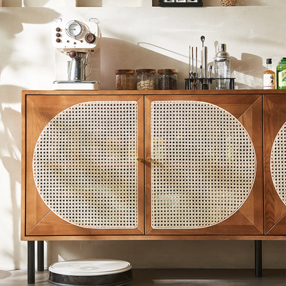 Booker Rattan Sideboard, Solid Wood-Weilai Concept-Weilai Concept