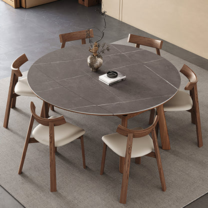Aitken Round Folding Dining Table, Solid Wood