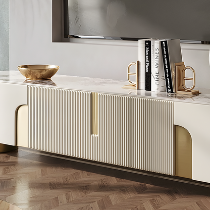 Athena TV Stand, Cream & Gold-Weilai Concept-Weilai Concept