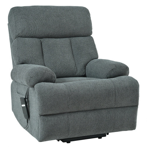 Oversized Power Lift Recliner Chair For Elderly, Electric Fabric Recliner Chair For Seniors, Home Theater Seating,Reclining Sofa Chair With Remote Control,Side Pocket ,Spacious SeatDark Gray
