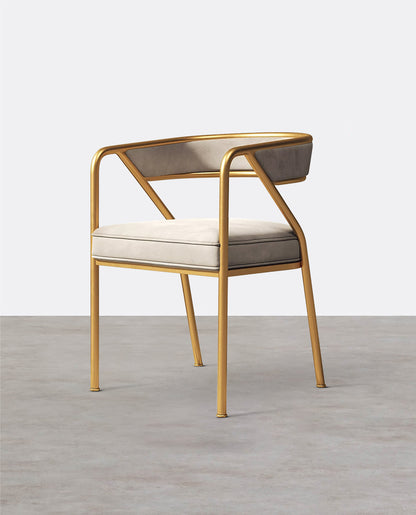 Dwight Dining Chair, Gold Frame