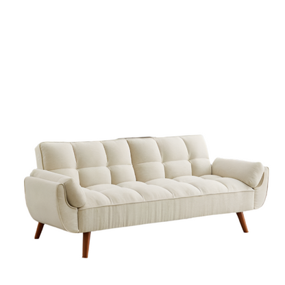 Newly Designed Linen Sofa Furniture With Adjustable Backrest And Easy Assembly Lounge Chair - Beige Color