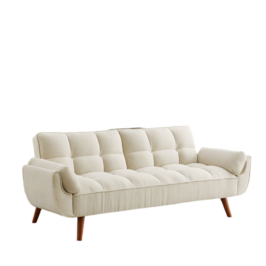 Newly Designed Linen Sofa Furniture With Adjustable Backrest And Easy Assembly Lounge Chair - Beige Color