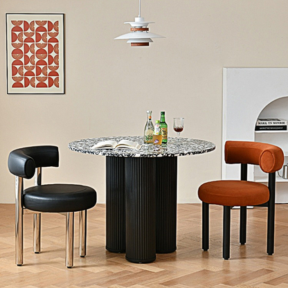Martinez Small Round Dining Table, Marble-Weilai Concept-Weilai Concept