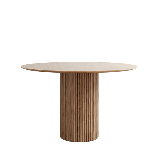 Ivar Round Dining Table, Oak Or Walnut