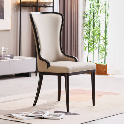 Inoue High Back Dining Chair, Leather