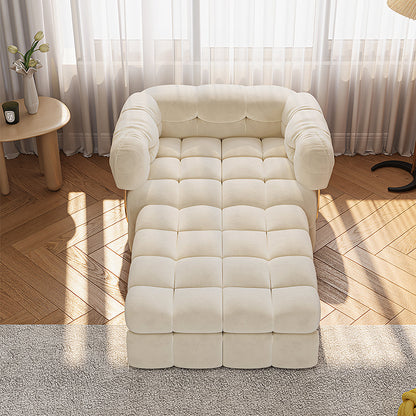 Rojas Single Sofa Bed, Armchair Sofa Bed, Cream-Weilai Concept-Weilai Concept