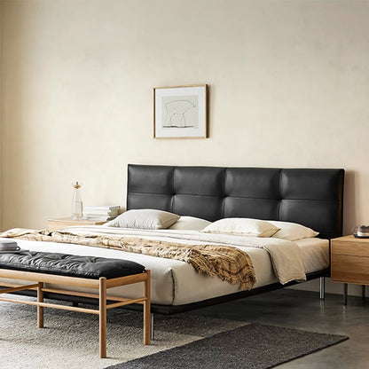 Ines Floating Bed, King Size, Super King Size Bed, Real Leather-Weilai Concept-Weilai Concept