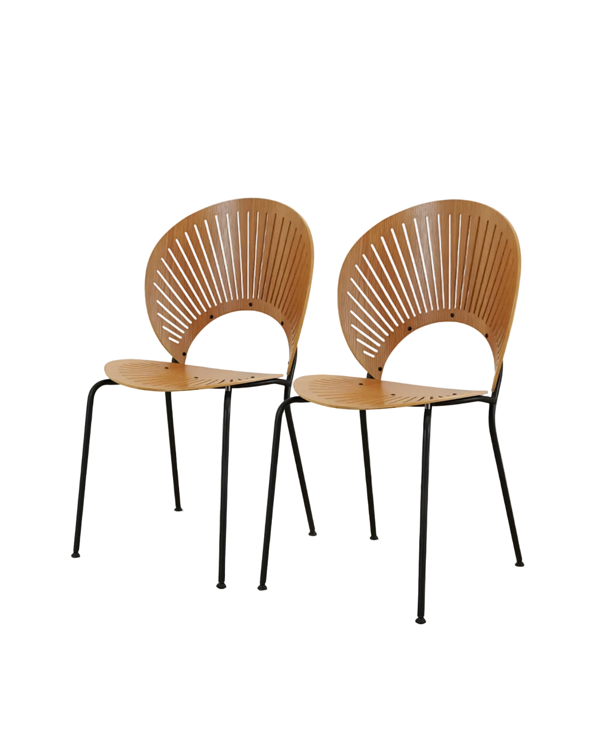 A Set of 2 Conker Dining Chair, Solid Wood