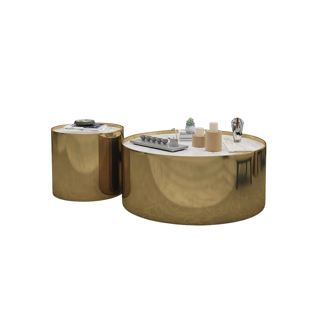 luxury coffee table set, sintered stone coffee table in living room