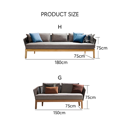 Hippolyta Outdoor Dining Set, Outdoor Sofa Set-Weilai Concept-Weilai Concept