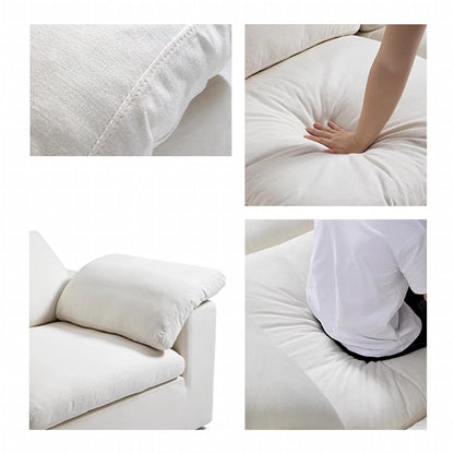 Farid Two Seater, Three Seater Sofa, Modular Sofa, White Linen