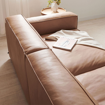 Lucian Four Seater Coner Sofa, Modular Sofa, Real Leather-Weilai Concept-Weilai Concept