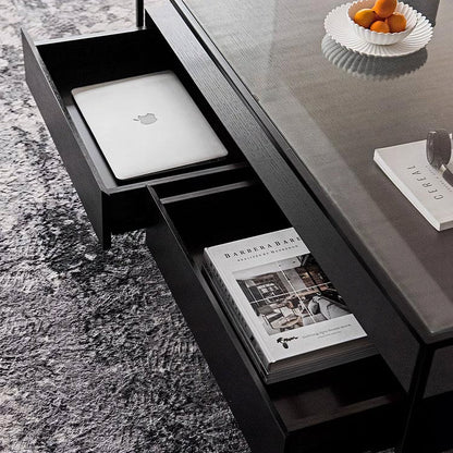 Sanderson Rectangle Coffee Table With Storage, Black