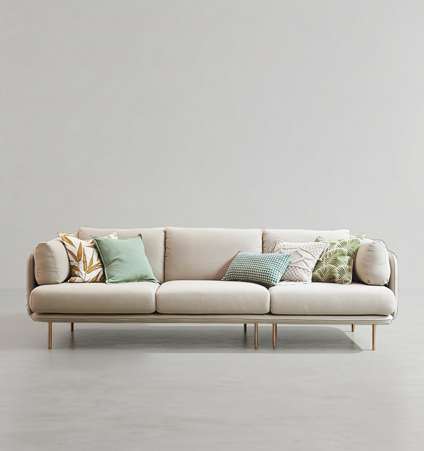 U182 Two Seater, Three Seater, Modular Sofa, Off-White Cotton Linen