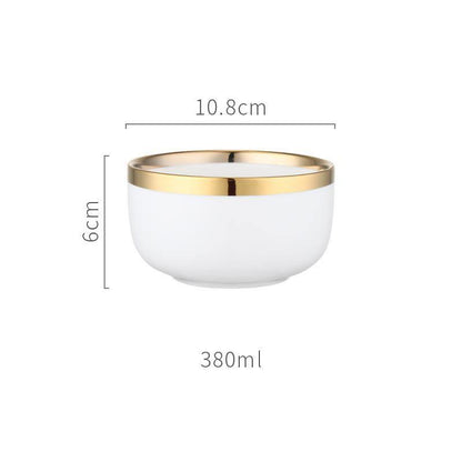 8 Pieces Dinner Set, Pink Or White-Weilai Concept-Weilai Concept
