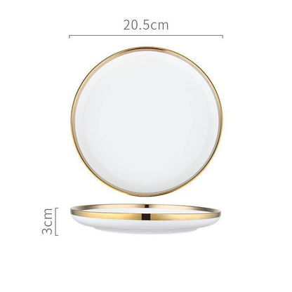 8 Pieces Dinner Set, Pink Or White-Weilai Concept-Weilai Concept