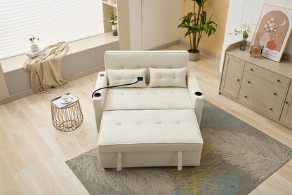 Futon Chair Bed Convertible Chair 3-in-1 Pull Out Sleeper Chair Beds With USB Ports,Wear-resistant And Anti-scratch, Armchair Bed Sleeper For Living Room Cannot Be Sold On Temu