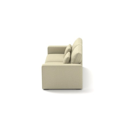 83 Modern Sofa Couches For Living Room  3 Seater Sofa With Detachable Cover   Double Cushioning, Natural