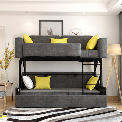 Pérez Two Seater Sofa Bed, Bunk Bed, Linen-Weilai Concept-Weilai Concept
