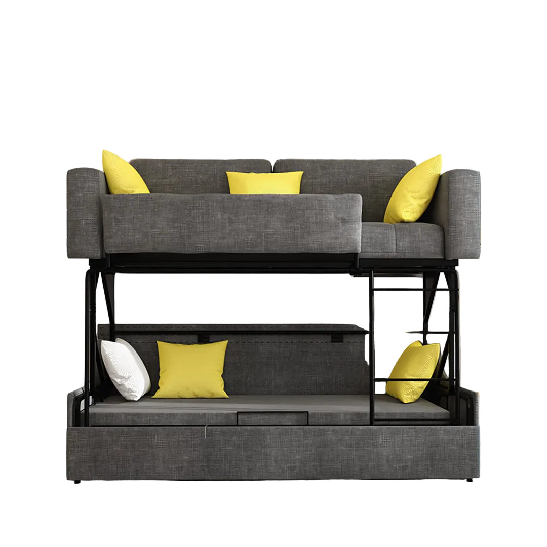 pérez two seater sofa bed, bunk bed, linen in modern living room