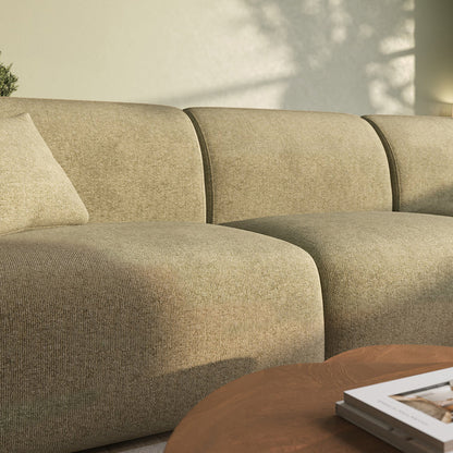 Khatri Three Seater Corner Sofa, Chenille